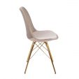 KICK Velvet Bucket Chair Champagne - Gold Frame - Champagne