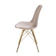 KICK Velvet Bucket Chair Champagne - Gold Frame - Champagne