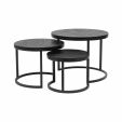 Kick coffee table set Dana - Black