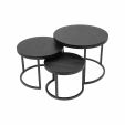 Kick coffee table set Dana - Black