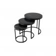 Kick coffee table set Marble  - set of 3 - Black