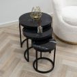 Kick coffee table set Marble  - set of 3 - Black