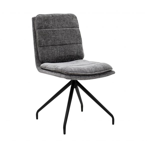 Kick swivel chair Aron - Dark Grey