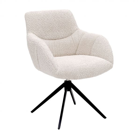 Kick swivel chair Fer - Crème