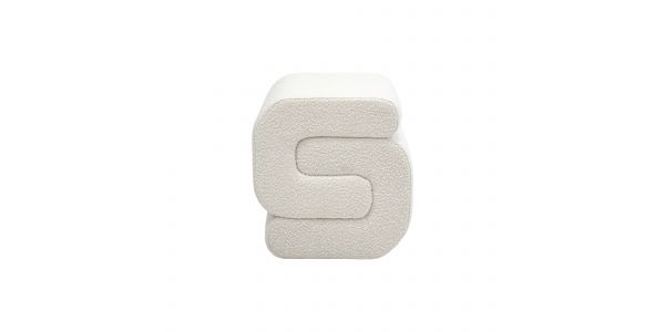 Kick Pouffe Puck - White