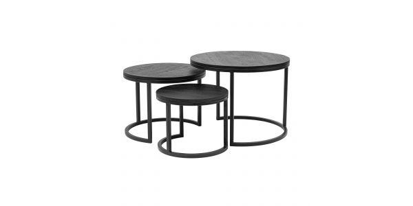 Kick coffee table set Dana - Black