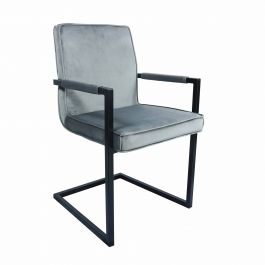 Kick Armchair JIM - Velvet - Grey