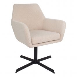 Kick swivel chair Viktor Boucle - Beige