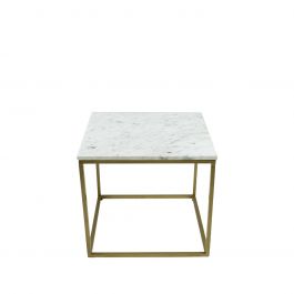 Kick Marble Side Table - White